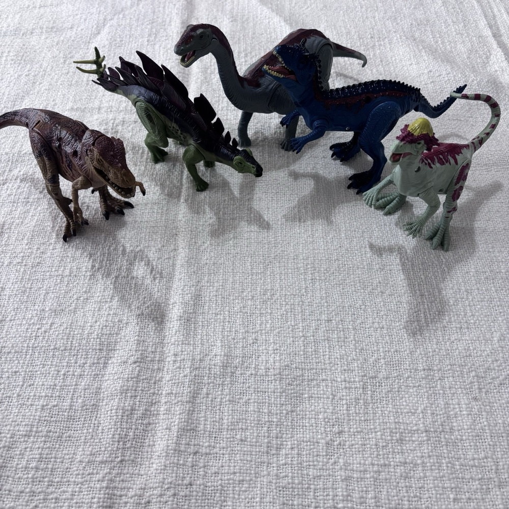 Kid Galaxy Lot 5 Dinosaurs Poseable Electronic Makes Sounds Eyes Light Up TESTED